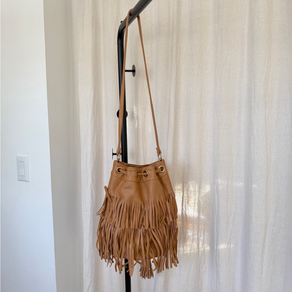 DV by Dolce Vita Tan Fringe Shoulder Bag